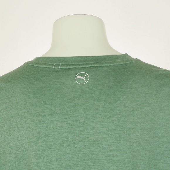 Puma Golf Cloudspun Sweater Mens 2XL XXL Heather Green Crew Performance Tech - Picture 3 of 4